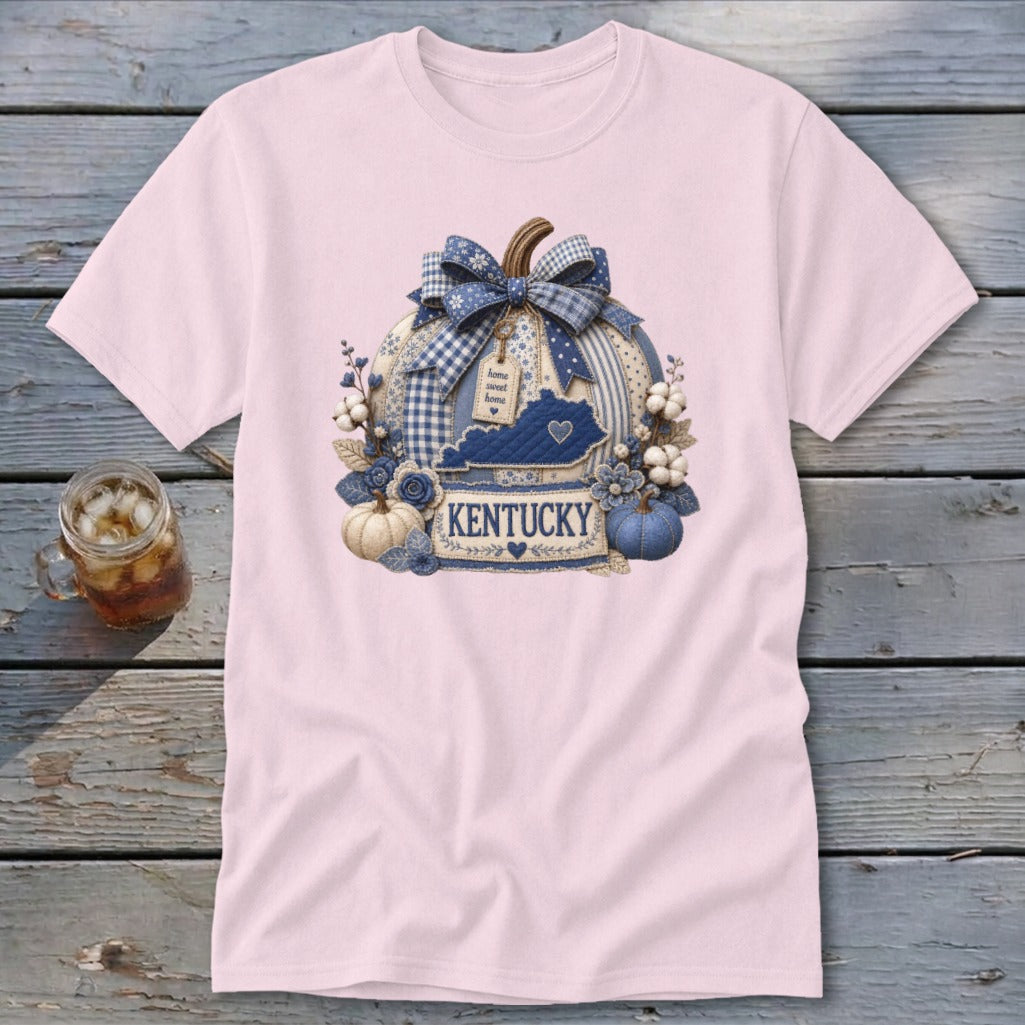 Kentucky Faux Patchwork Pumpkin Classic Tee