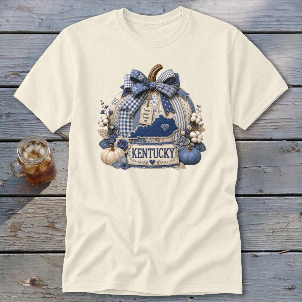Kentucky Faux Patchwork Pumpkin Classic Tee
