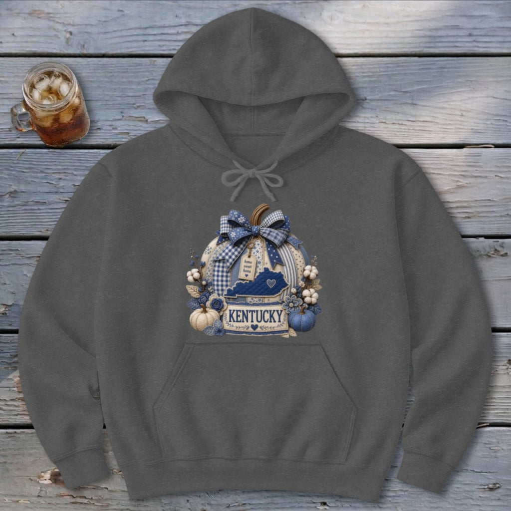 Kentucky Faux Patchwork Pumpkin Hoodie