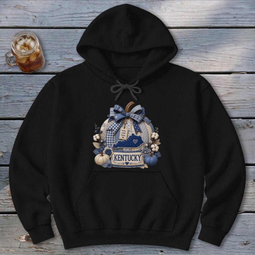 Kentucky Faux Patchwork Pumpkin Hoodie