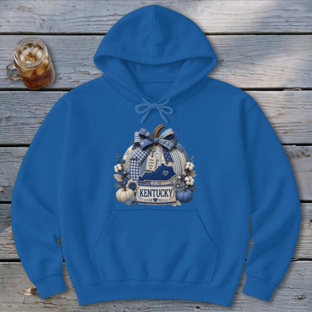 Kentucky Faux Patchwork Pumpkin Hoodie