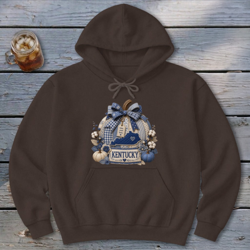 Kentucky Faux Patchwork Pumpkin Hoodie