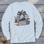 Kentucky Faux Patchwork Pumpkin Long Sleeve Tee