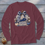 Kentucky Faux Patchwork Pumpkin Long Sleeve Tee