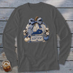 Kentucky Faux Patchwork Pumpkin Long Sleeve Tee