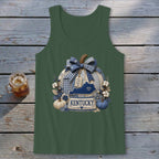 Kentucky Faux Patchwork Pumpkin Tank Top