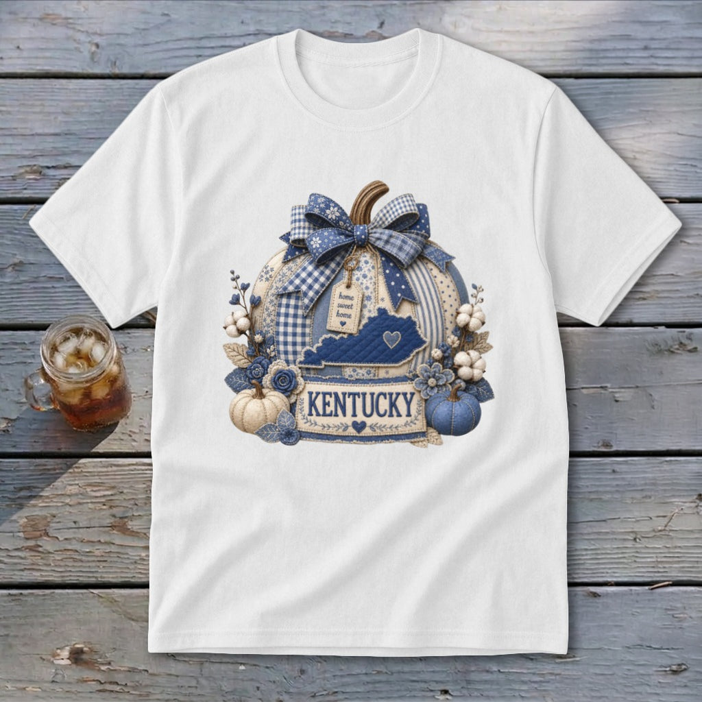 Kentucky Faux Patchwork Pumpkin Youth Tee