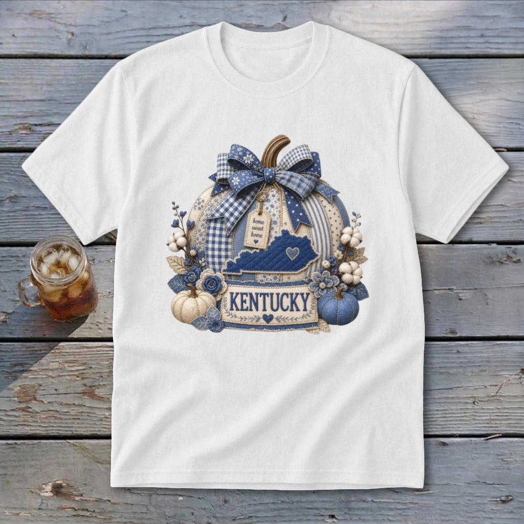 Kentucky Faux Patchwork Pumpkin Youth Tee