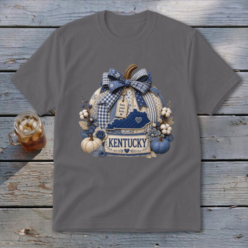 Kentucky Faux Patchwork Pumpkin Youth Tee