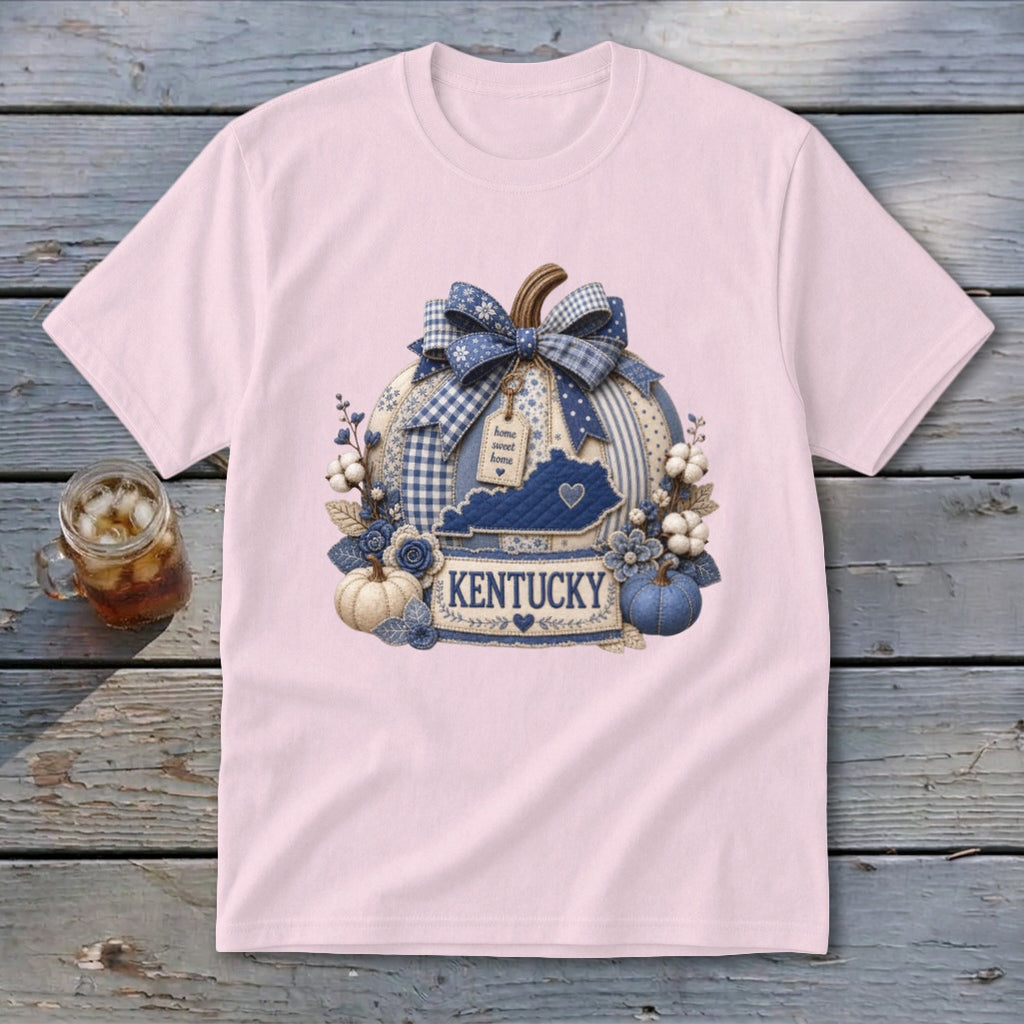 Kentucky Faux Patchwork Pumpkin Youth Tee