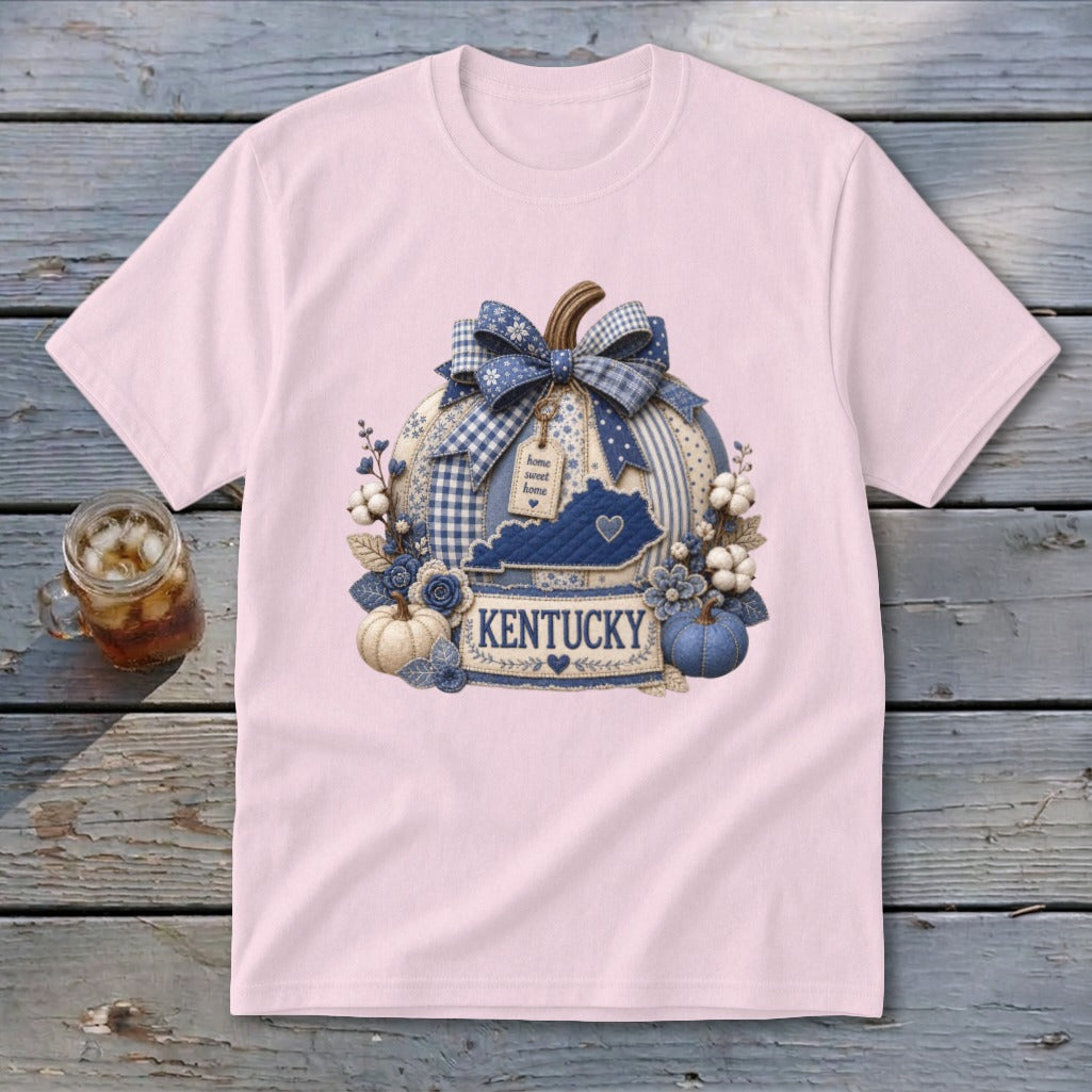 Kentucky Faux Patchwork Pumpkin Youth Tee