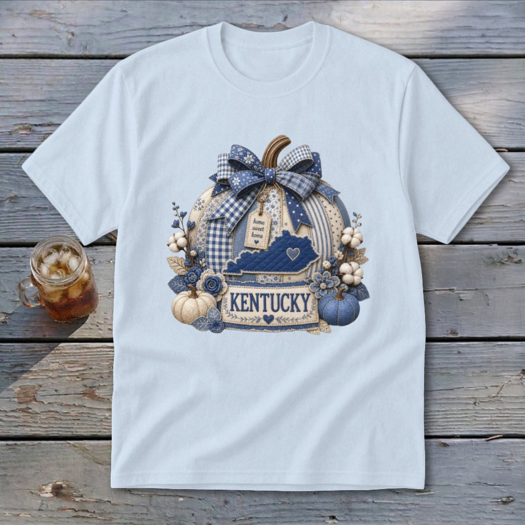 Kentucky Faux Patchwork Pumpkin Youth Tee