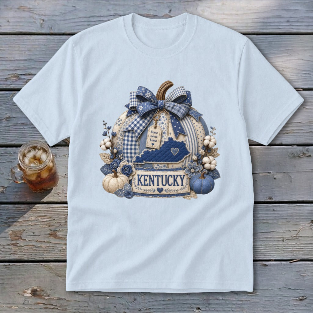 Kentucky Faux Patchwork Pumpkin Youth Tee