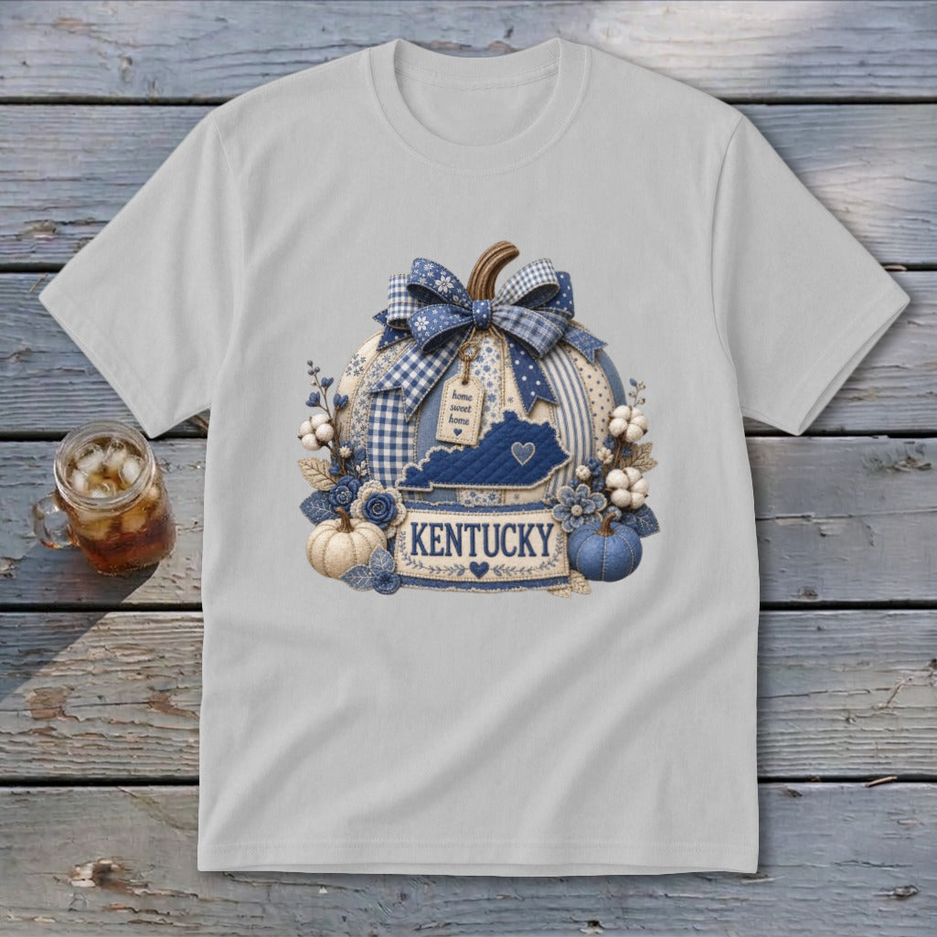 Kentucky Faux Patchwork Pumpkin Youth Tee