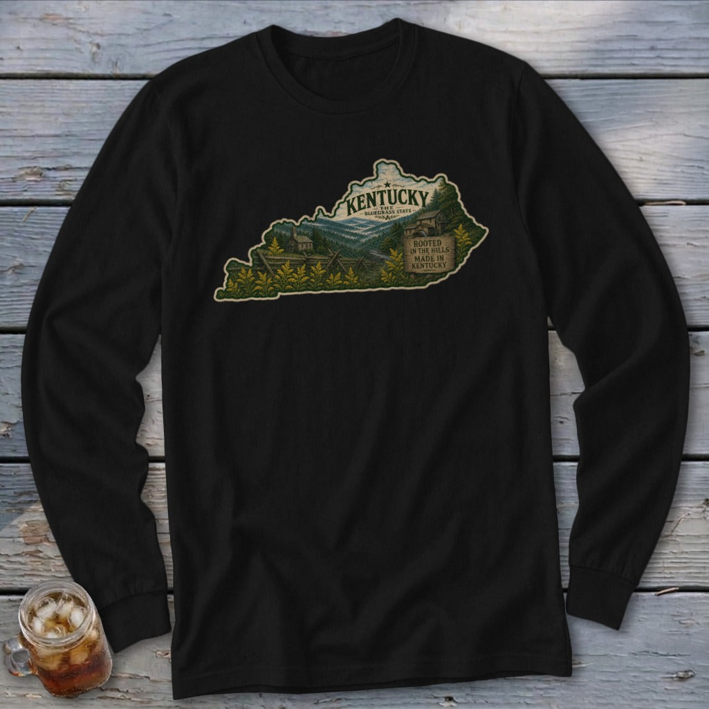 Kentucky Homeplace Scene Long Sleeve Tee
