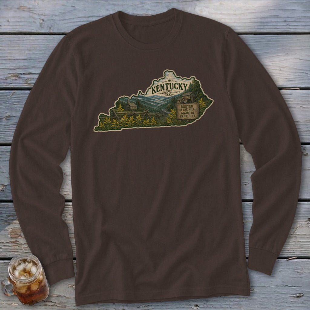 Kentucky Homeplace Scene Long Sleeve Tee