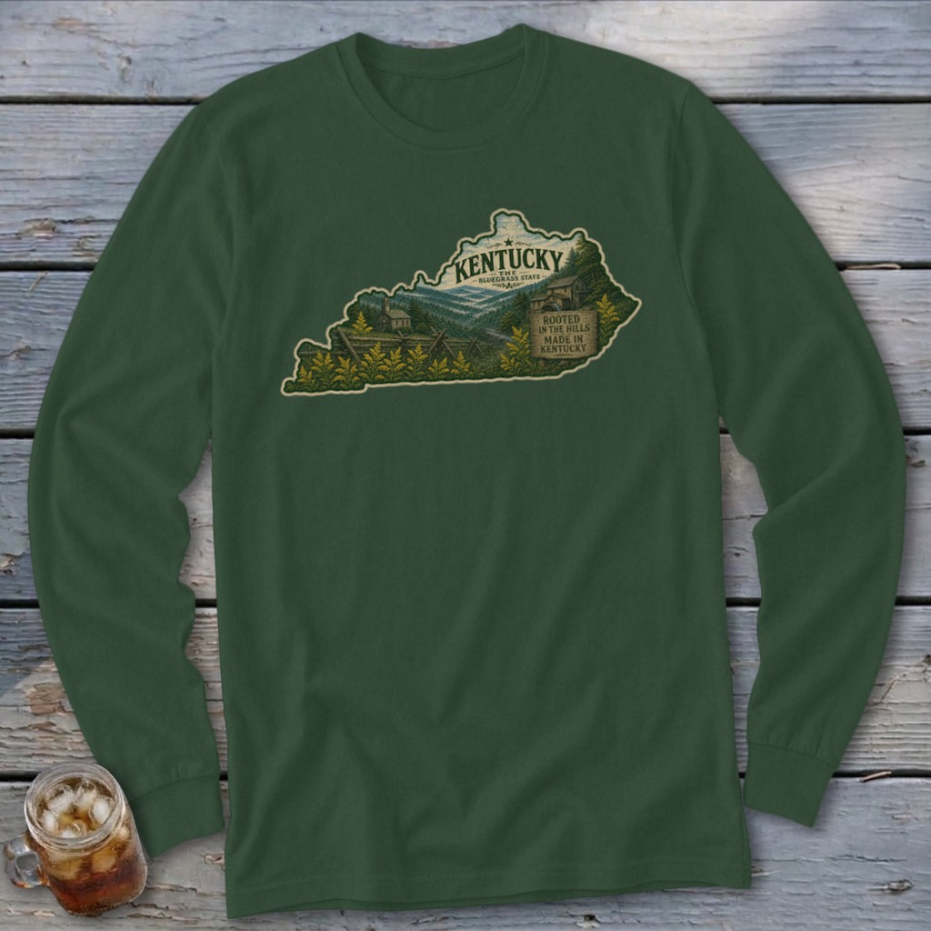 Kentucky Homeplace Scene Long Sleeve Tee