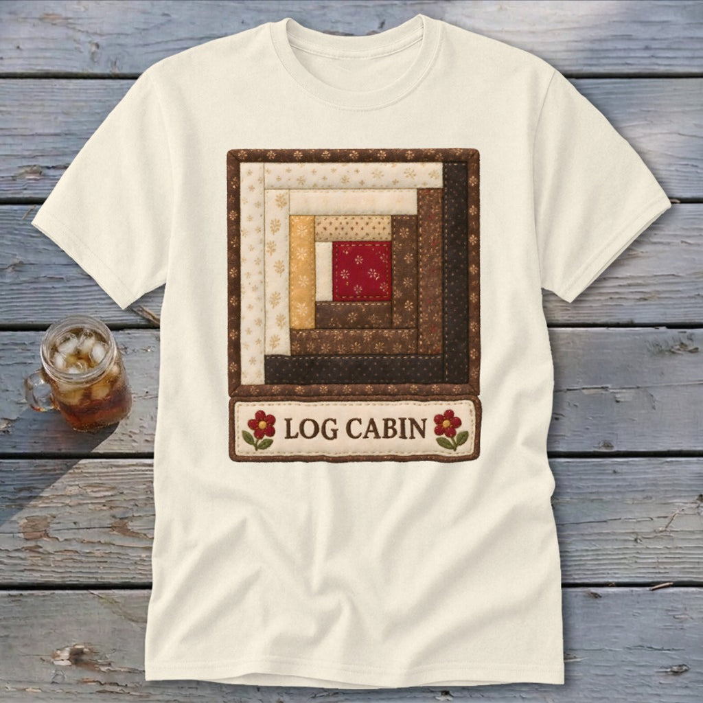 Log Cabin Faux Quilt Block Classic Tee