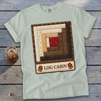 Log Cabin Faux Quilt Block Signature Tee