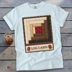 Log Cabin Faux Quilt Block Signature Tee