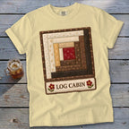 Log Cabin Faux Quilt Block Signature Tee