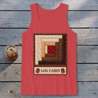 Log Cabin Faux Quilt Block Tank Top