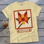 Maple Leaf Faux Quilt Block Signature Tee