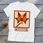 Maple Leaf Faux Quilt Block Softstyle Tee