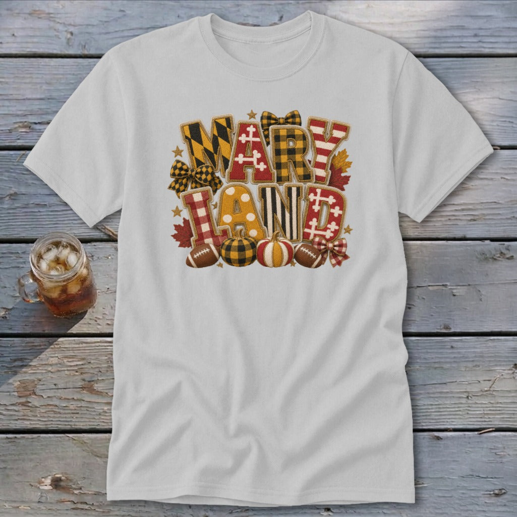 Maryland Faux Chenille Fall Patch Classic Tee