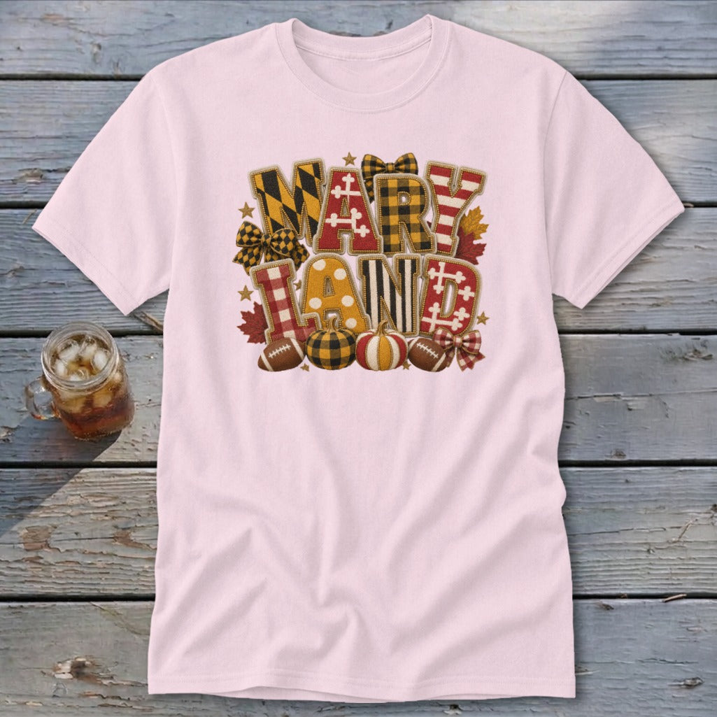 Maryland Faux Chenille Fall Patch Classic Tee