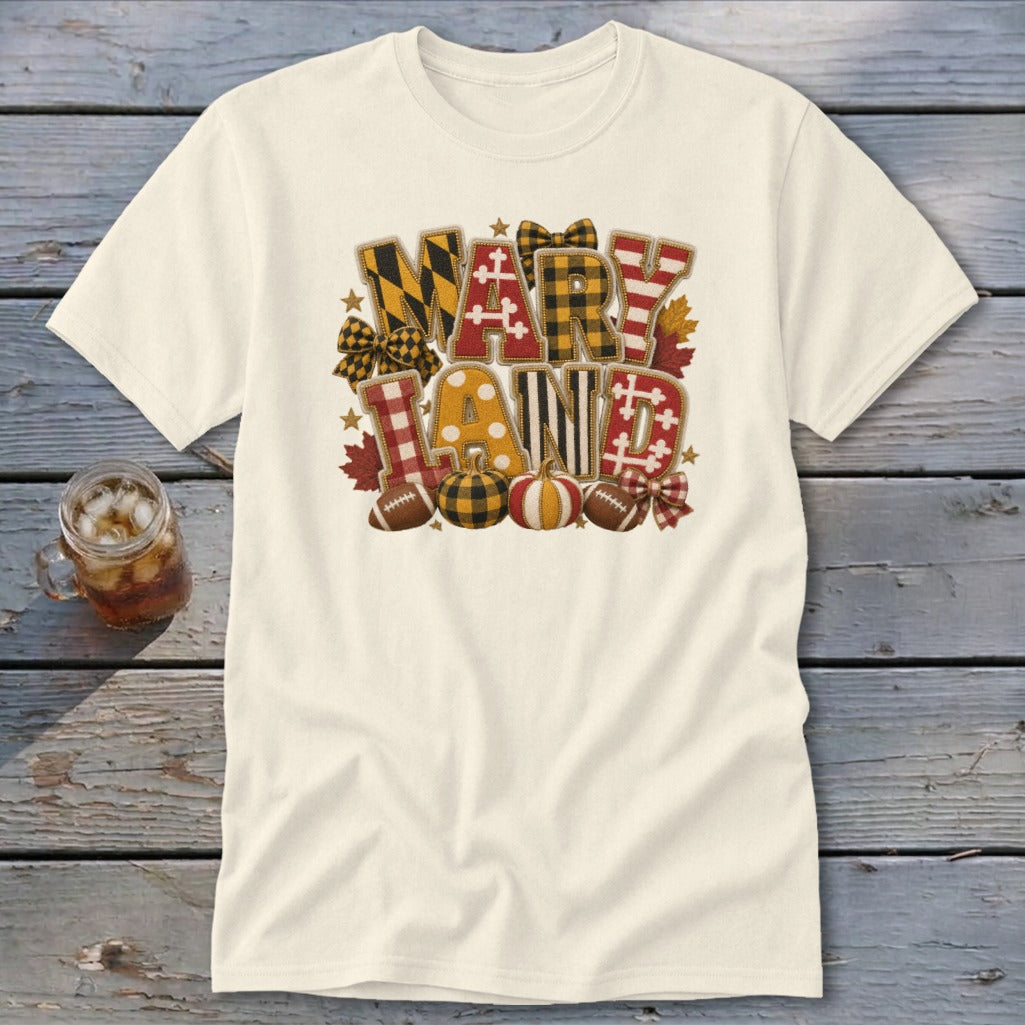 Maryland Faux Chenille Fall Patch Classic Tee