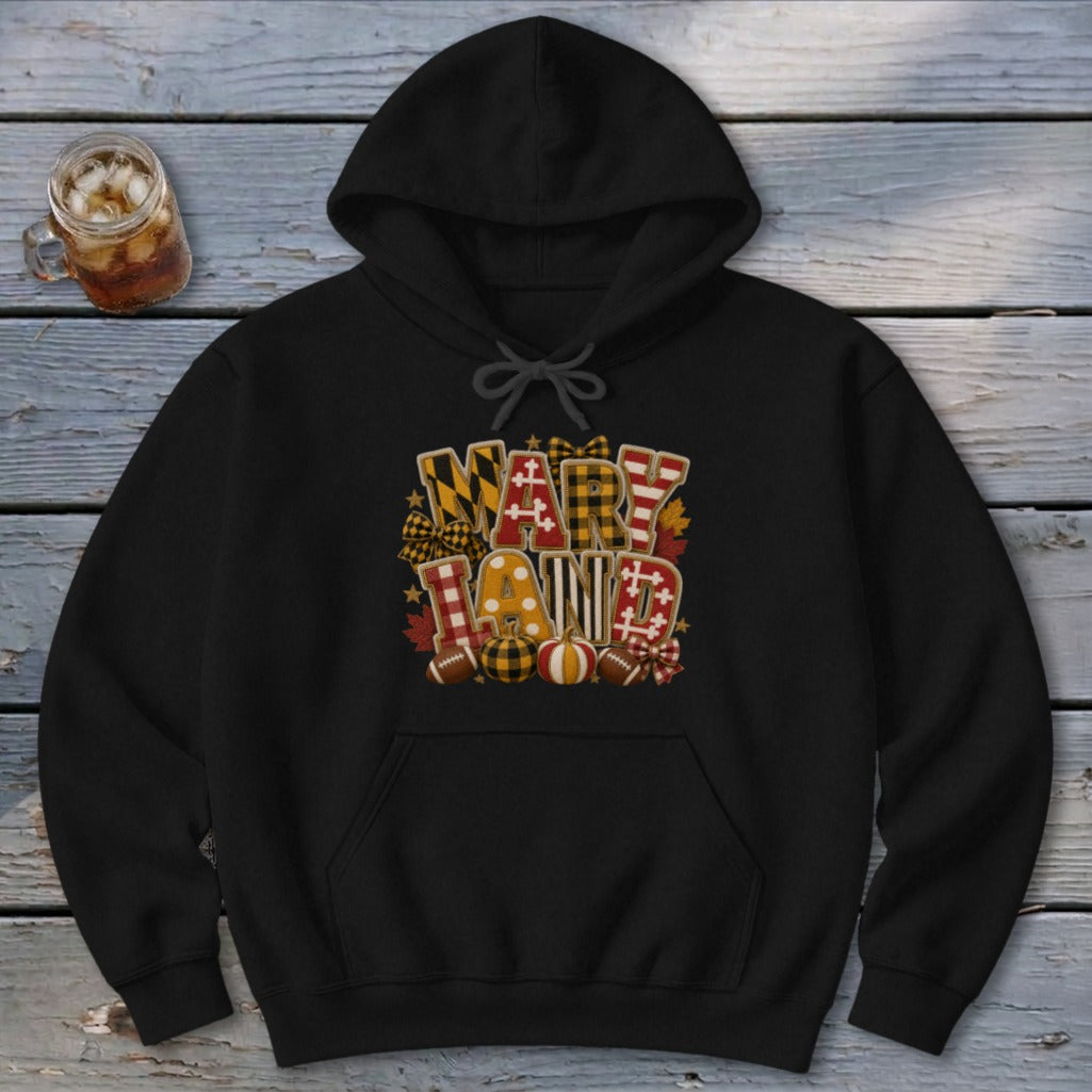 Maryland Faux Chenille Fall Patch Hoodie