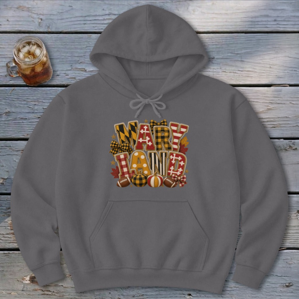 Maryland Faux Chenille Fall Patch Hoodie