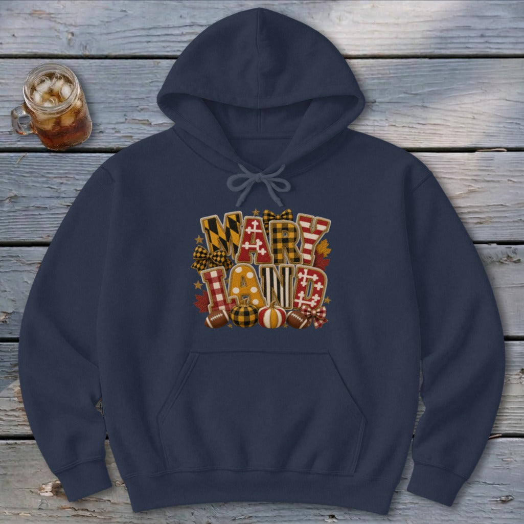 Maryland Faux Chenille Fall Patch Hoodie