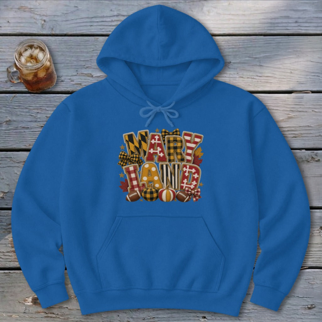Maryland Faux Chenille Fall Patch Hoodie