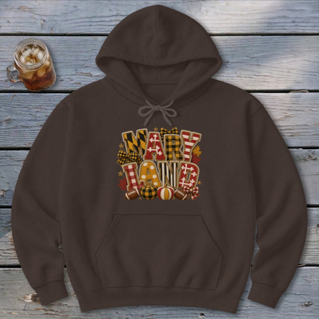 Maryland Faux Chenille Fall Patch Hoodie