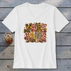 Maryland Faux Chenille Fall Patch V-neck
