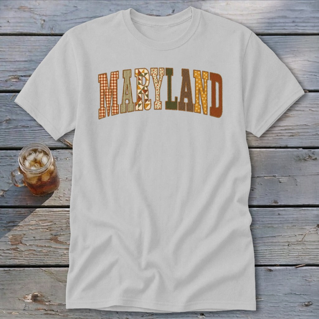 Maryland Faux Embroidery Letters Classic Tee