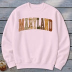 Maryland Faux Embroidery Letters Sweatshirt