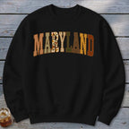 Maryland Faux Embroidery Letters Sweatshirt