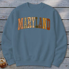 Maryland Faux Embroidery Letters Sweatshirt