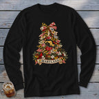 Maryland Faux Patchwork Christmas Tree Long Sleeve Tee
