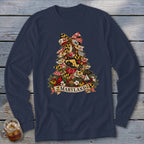 Maryland Faux Patchwork Christmas Tree Long Sleeve Tee