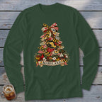 Maryland Faux Patchwork Christmas Tree Long Sleeve Tee