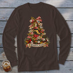 Maryland Faux Patchwork Christmas Tree Long Sleeve Tee