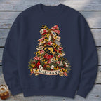 Maryland Faux Patchwork Christmas Tree Sweatshirt