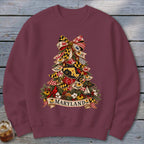 Maryland Faux Patchwork Christmas Tree Sweatshirt