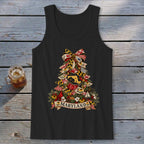 Maryland Faux Patchwork Christmas Tree Tank Top