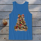 Maryland Faux Patchwork Christmas Tree Tank Top