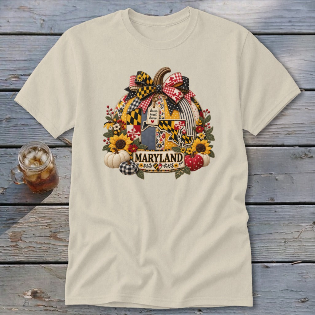 Maryland Faux Patchwork Pumpkin Classic Tee